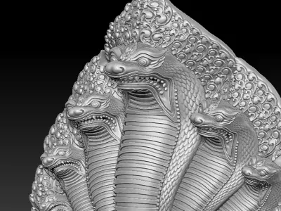 Dragon Cambodia Naga 3D print model 3D print model