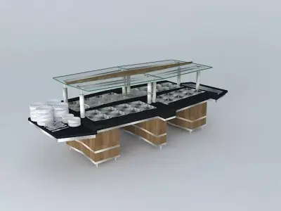 Kit 002 Mesa Self Service por Alex Marques Free 3D model