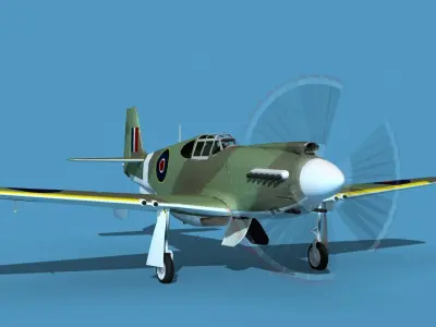 North American A-36A Apache V14 RAF 3D model