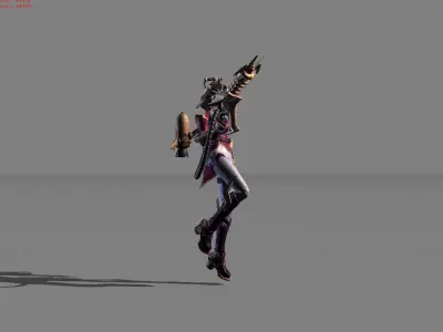 Jet archer Kimmy Steam Researcher Low-poly 3D model