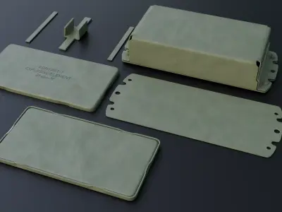 Real Scale Kontakt-1 ERA clean Full interior Low-poly 3D model