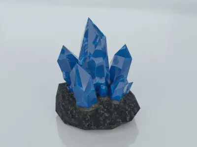 Resources Pack - Crystals Low-poly 3D model