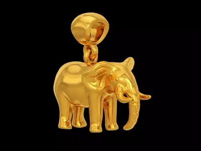 Elephant pendant free Free 3D print model