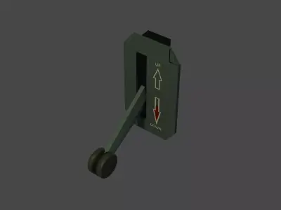 Airbus a320 gear lever 3D model