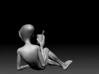 Alien Statue - 0370 3D print model