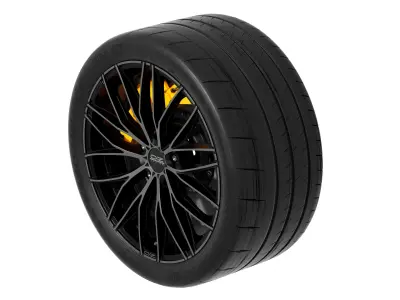 OZ racing and Michelin Pilot Sport Cup 2 3D model