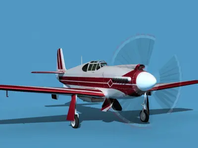 North American A-36A Apache S02 Racer 3D model