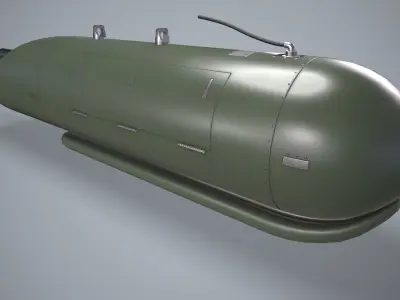  FN Herstal HMP400LC Machine Gun Pod Low-poly 3D model