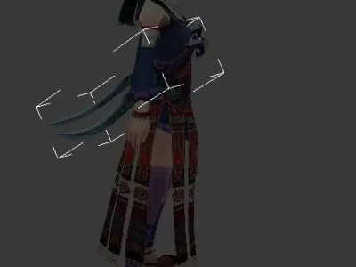 Female Scimitar 3D model