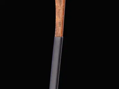 Game Ready Fire Axe PBR Rigged Free low-poly 3D model