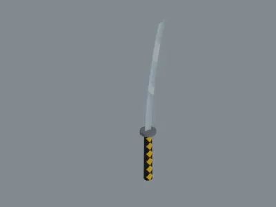 Samurai Jack Sword Low-poly 3D model