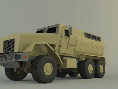 Military personnel carrier vehicle 3D model