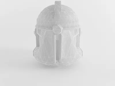 Star Trooper Wars Helmet Armor Low-poly 3D model