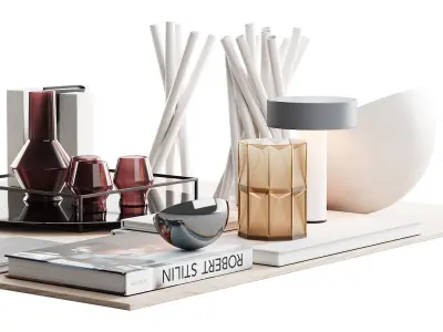 Living Decor Set Accessories For The Coffee Table vitra bird 01 3D model