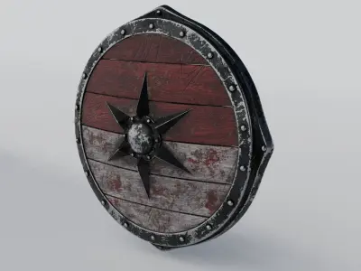 Viking Shield Low-poly 3D model 3D model