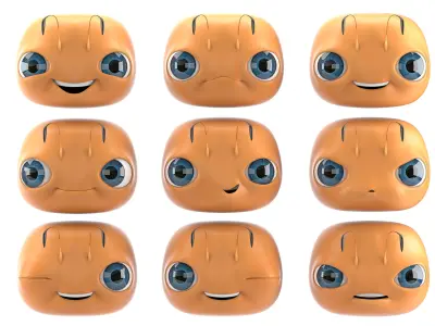 Bee Toon Character Low-poly 3D model