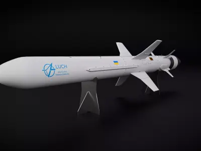 Long Neptune Ukrainian Rocket  3D model