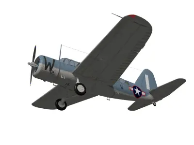 Chance Vought OS2U Kingfisher 3D model