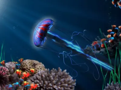 Jellyfish 3d Low-poly 3D model