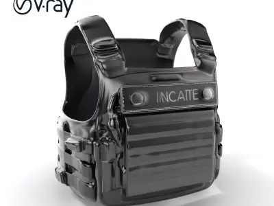 Tactical Vest Model Pack with Adjustable Features Low-poly 3D model