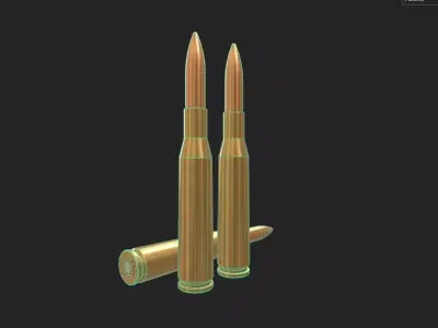 65x58mm Vergueiro Ammo Low-poly 3D model