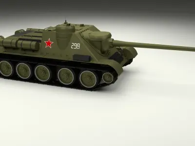SU 100 Tank Destroyer 3D model