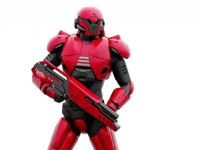 CYBORG SOL-30 Rigged for Unreal Engine - Unity - MIXAMO 3D model