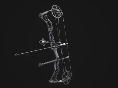 Modern Compound Bow Low-poly 3D model