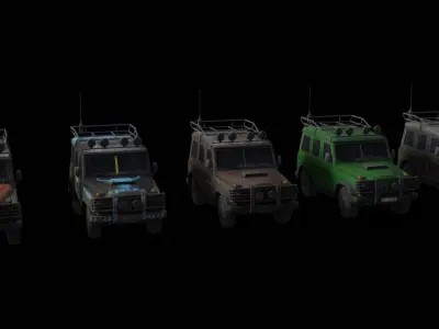 Offroad vehicle Low-poly 3D model Low-poly 3D model