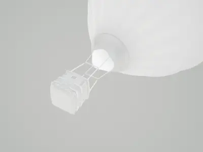 Cartoony hot air balloon 3D model