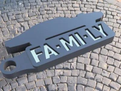 Family Keychain Free 3D model