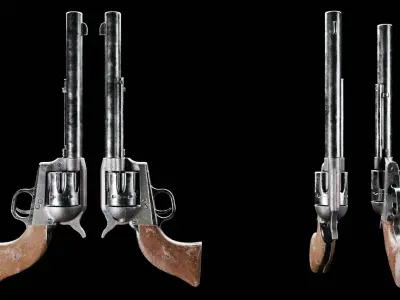 Colt Single Action Army 45 Revolver Free 3D model