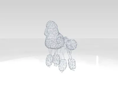 Poodle Wireframe 3D model