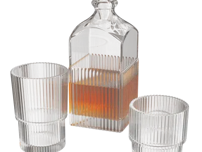  Fluted Whiskey Glasses Set Model 