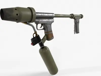 Flamethrower 3D model shop