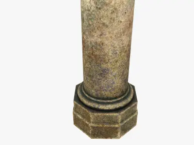 Column stone Low-poly 3D model