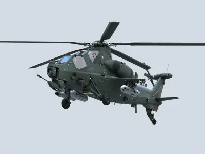 China Armed Helicopter - PLA-WZ10 3D model