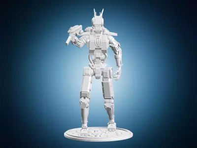 Futuristic Robot Soldier 3D print model