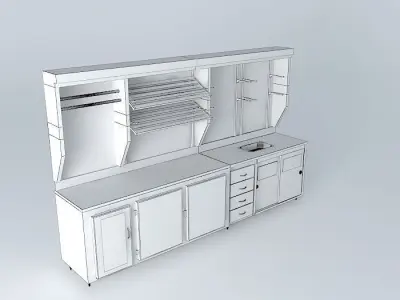 Kit115 Desk wall by Alex Marques Free 3D model