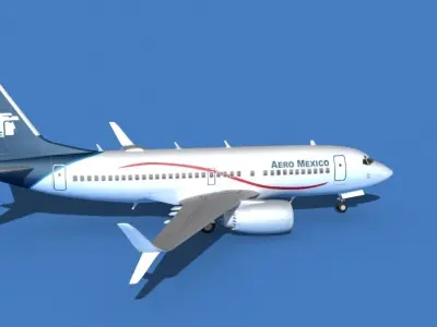 Boeing 737 MAX 7 Aero Mexico 3D model