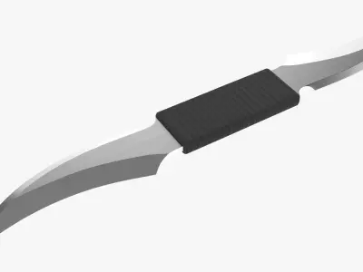 Throwing double bladed knife 3D model