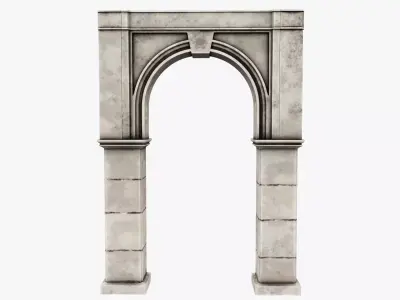 Column stone arch Low-poly 3D model