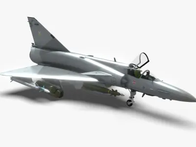 Atlas Cheetah C South African Airforce Low-poly 3D model