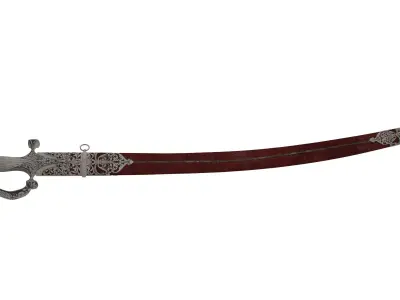 Talwar Sword Low-poly 3D model