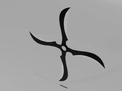 Syuriken Low-poly 3D model