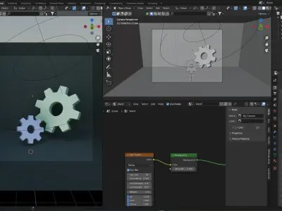 Gear Icon Low Poly Free low-poly 3D model