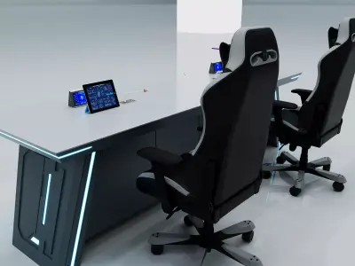 sci-fi command center 3D model purchase