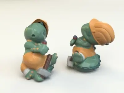 Kinder Surprise dino toy collection 3D model