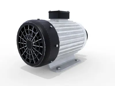 Electric Motor 4 Low-poly 3D model
