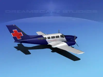 Cessna 404 Titan Med Flight 3D model